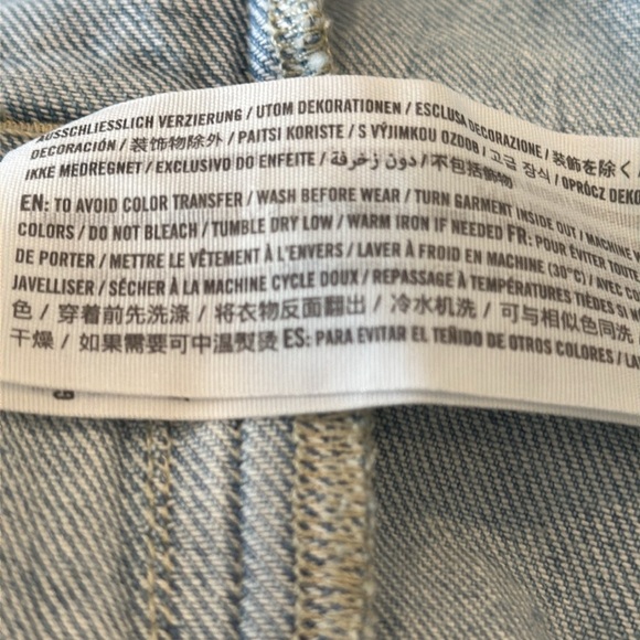 Upcycled Hollister Painted Horse Scene Distressed Denim Trucker Jacket Size M - Picture 5 of 12